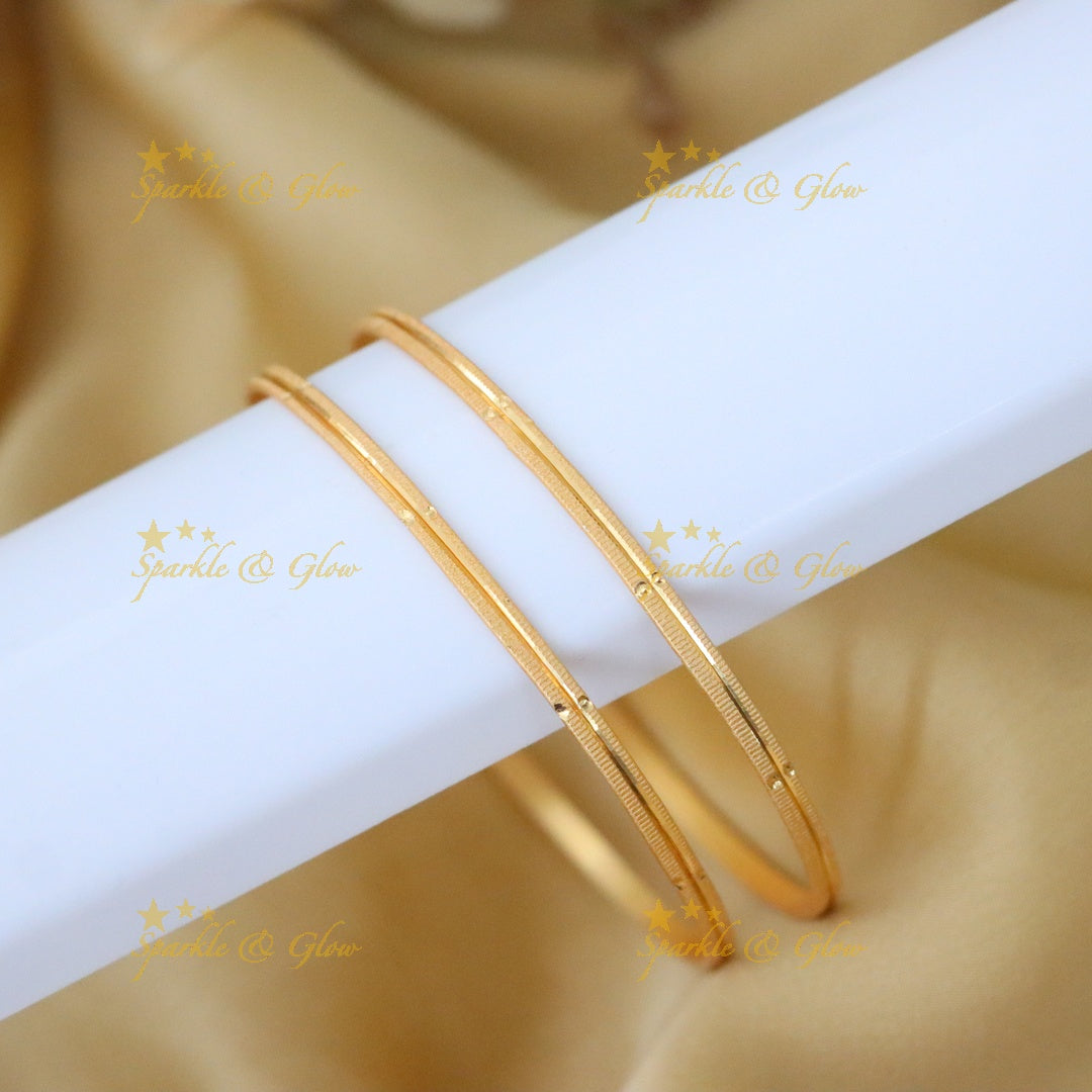 Exquisite Gold-Plated Kerala Wedding Bangles