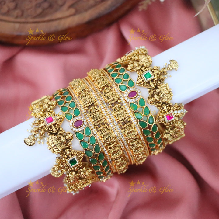 Exquisite Temple Bangles for Brides – Premium Imitation Jewelry