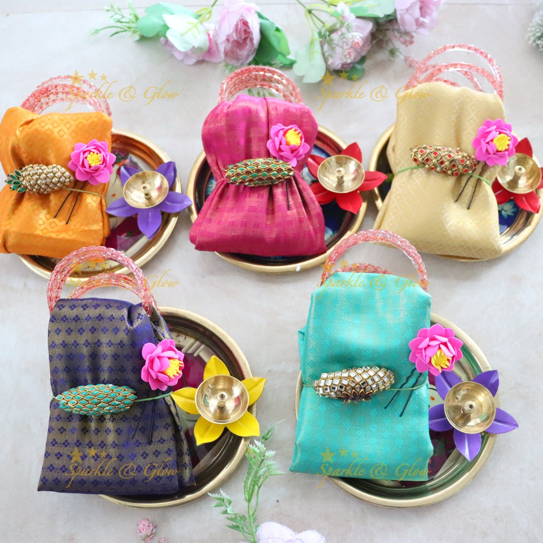 Exquisite Festive Blouse Gift Sets for Special Events-5pc assorted color blouse piece
