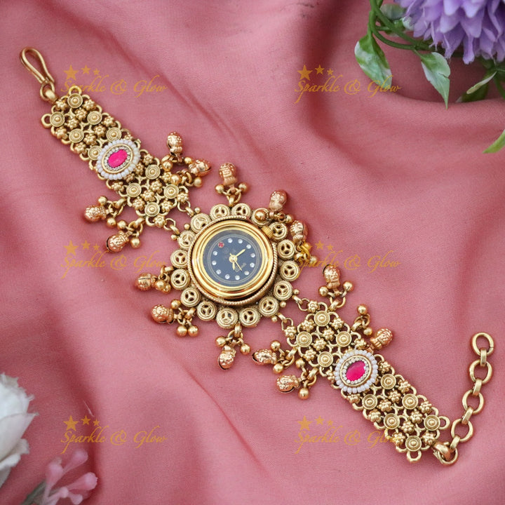 Elegant Gold Imitation Bracelet Watch for Weddings
