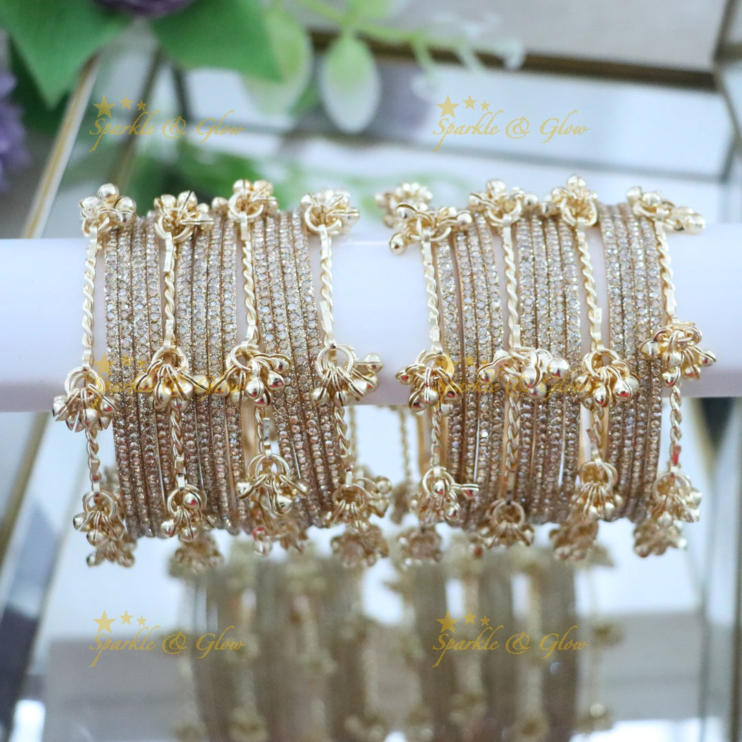 Exquisite Gold-Plated Bangle Set for Festive Celebrations