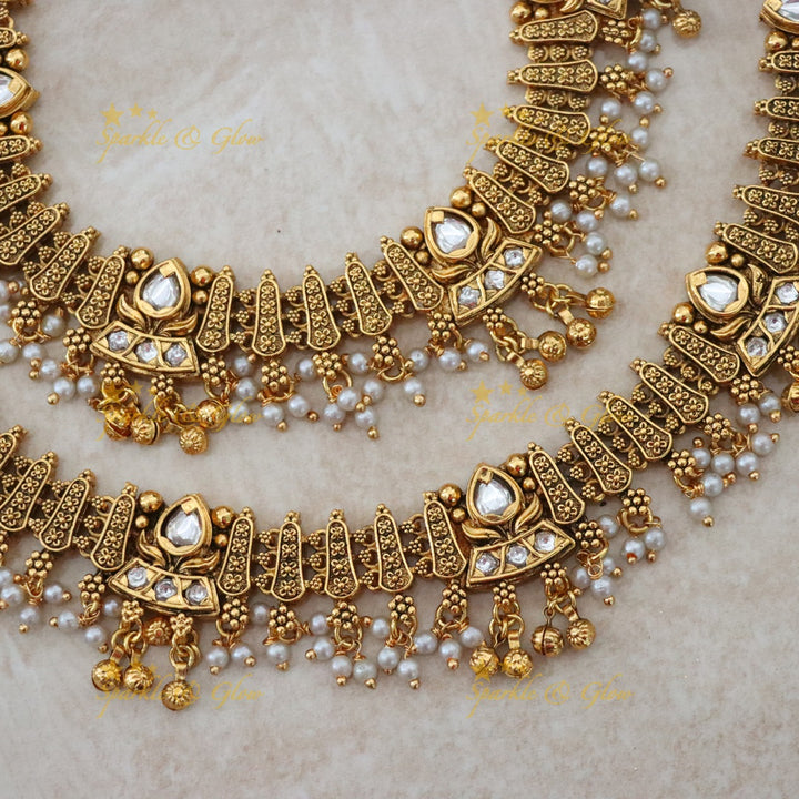 Exquisite Gold-Plated Bridal Anklets - Sparkle & Glow