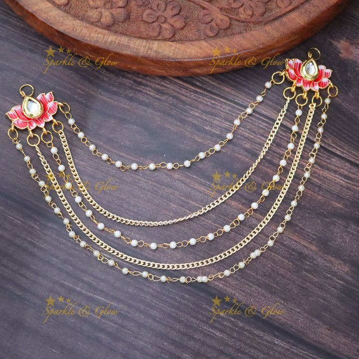 Stunning Pearl & Kundan Bridal Hair Accessory