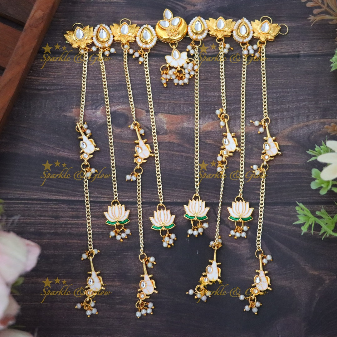 Exquisite Lotus Hair Accessories for Weddings & Festivals