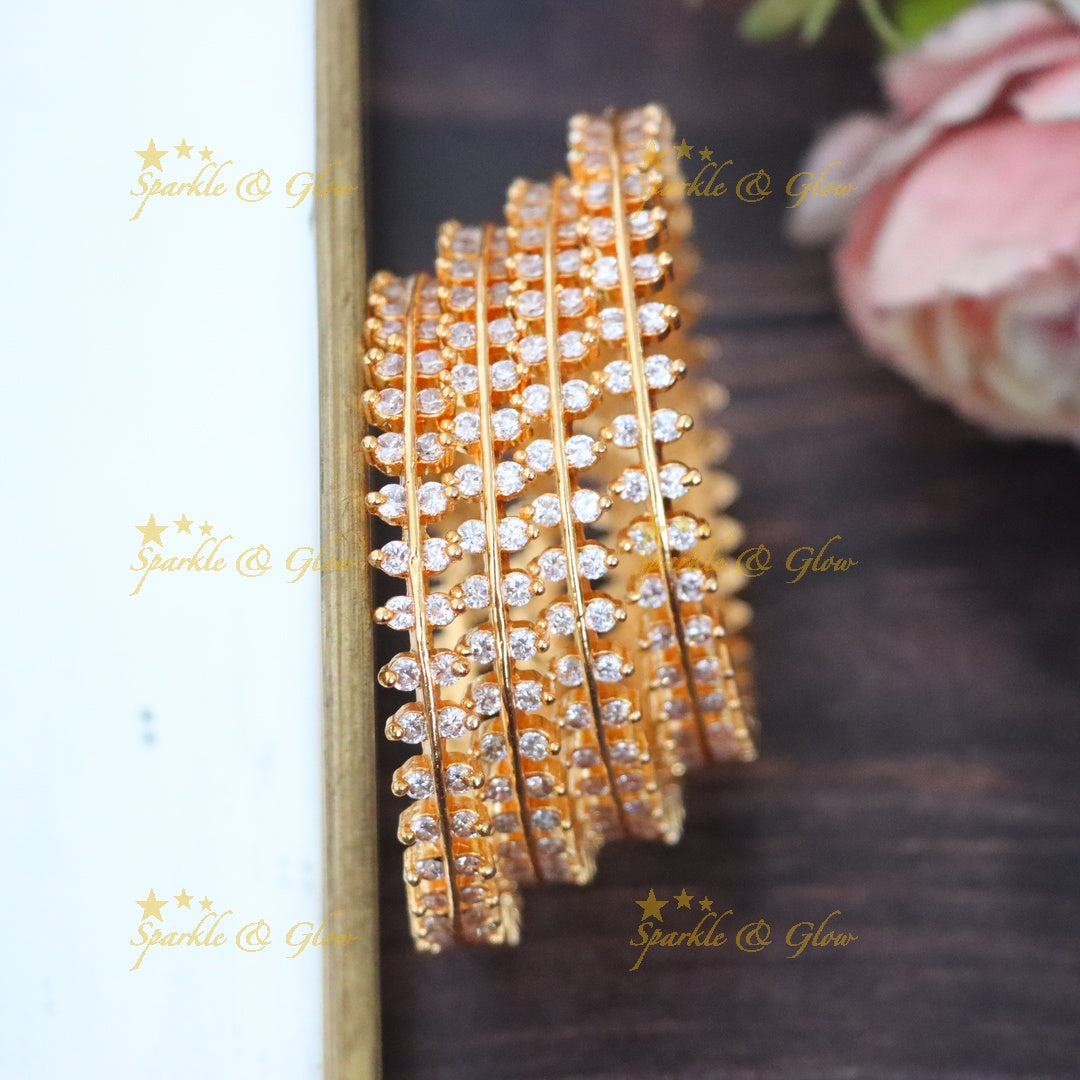 Elegant Gold-Tone Bangles for Celebrations
