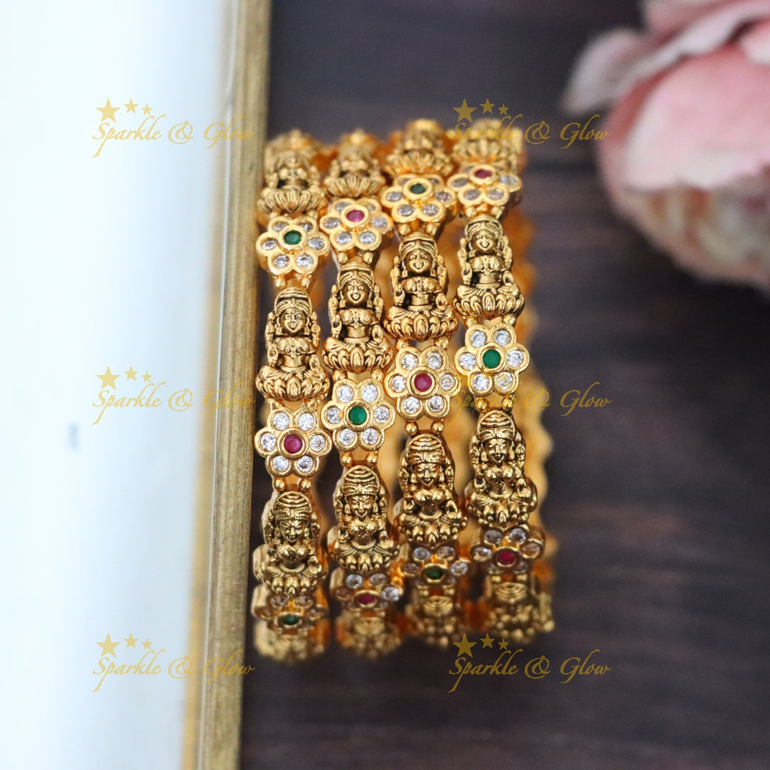 Exquisite Temple Gold Bangles for Kids - Sparkle & Glow