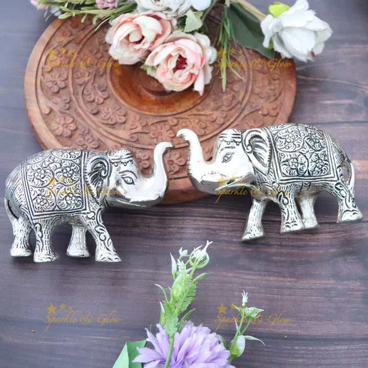 Silver Elephant Gift Set: Perfect for Weddings & Festivals