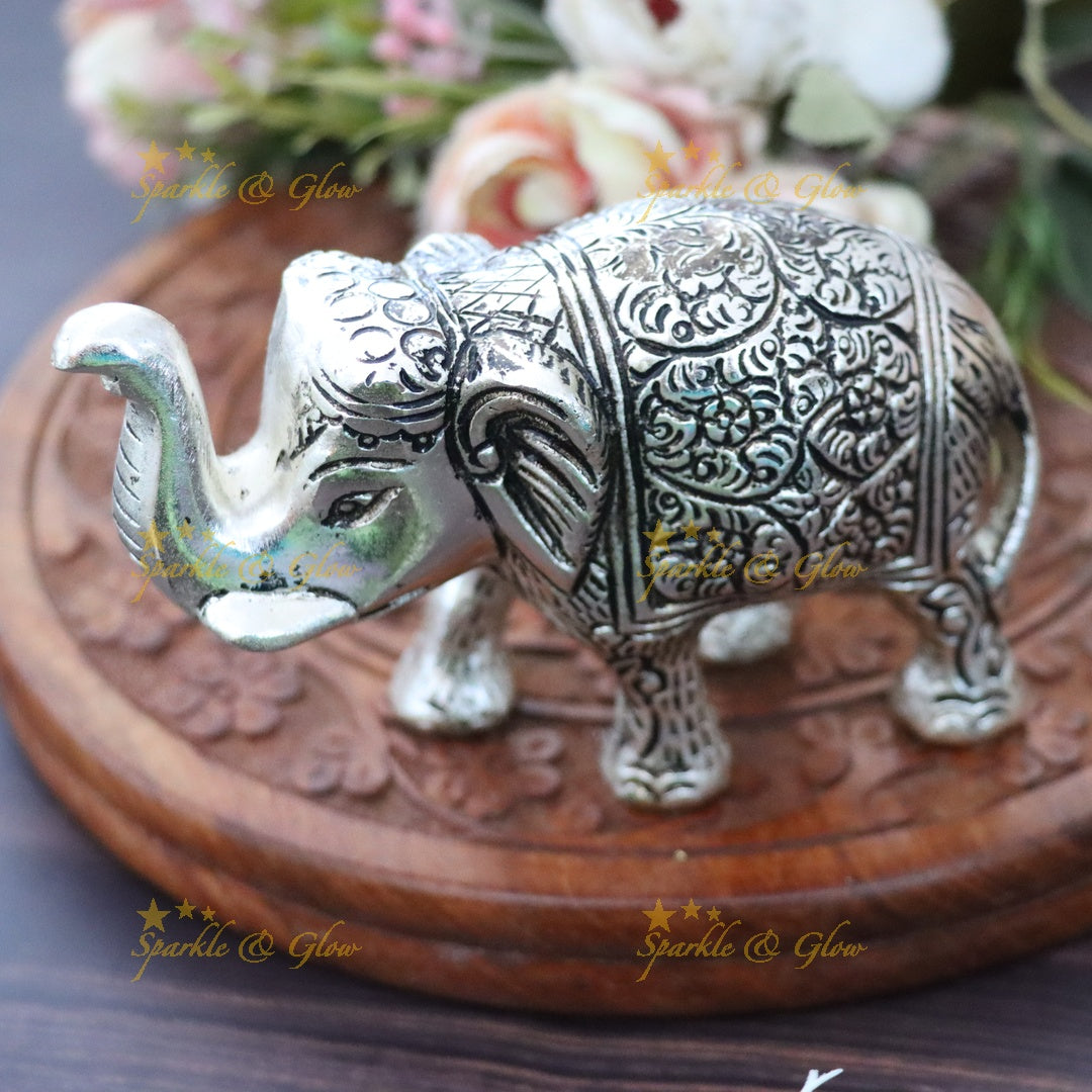 Silver Elephant Gift Set: Perfect for Weddings & Festivals