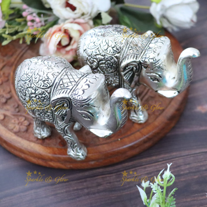 Silver Elephant Gift Set: Perfect for Weddings & Festivals
