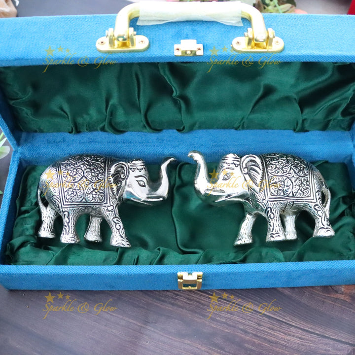 Silver Elephant Gift Set: Perfect for Weddings & Festivals