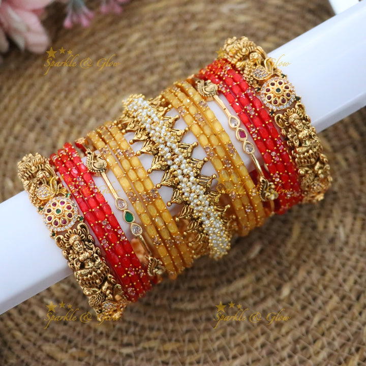 Exquisite Bridal Peacock Lakshmi Bangles Online