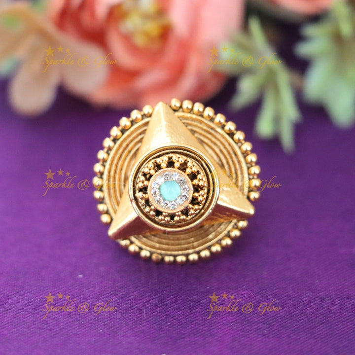 Elegant Gold Finger Ring for Weddings & Festivals