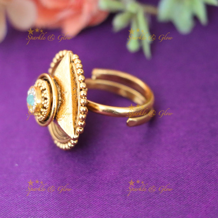 Elegant Gold Finger Ring for Weddings & Festivals