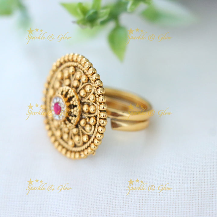 Elegant Gold-Plated Ring for Weddings & Celebrations