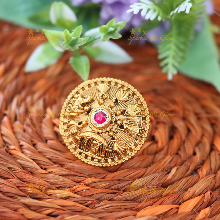 Elegant Gold-Plated Festive Ring for Special Occasions