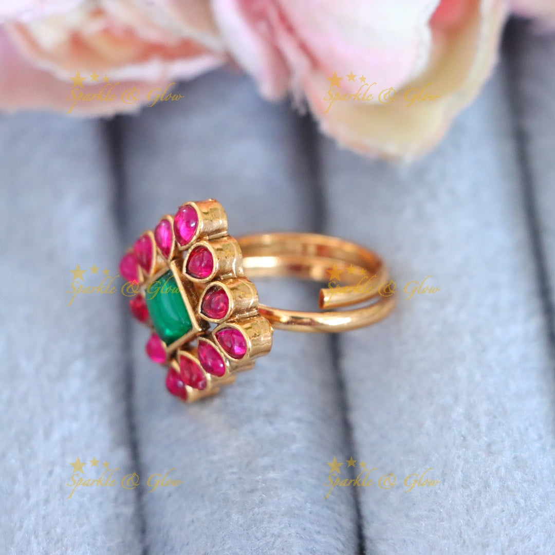 Exquisite Gold-Plated Gemstone Ring | Sparkle & Glow