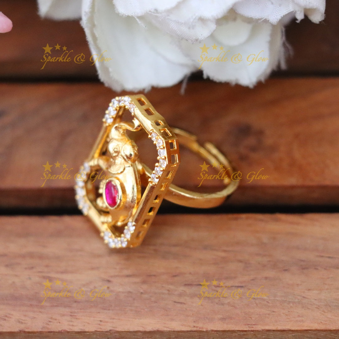 Exquisite Gold Elephant Ring | Festive Jewellery Collection