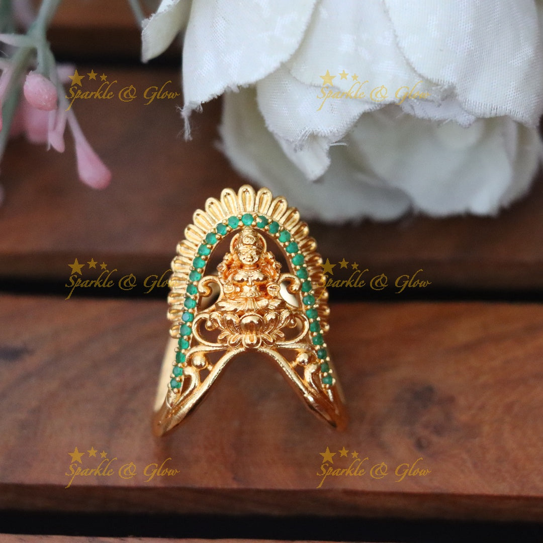 Radiant Gold Temple Ring Perfect for Celebrations