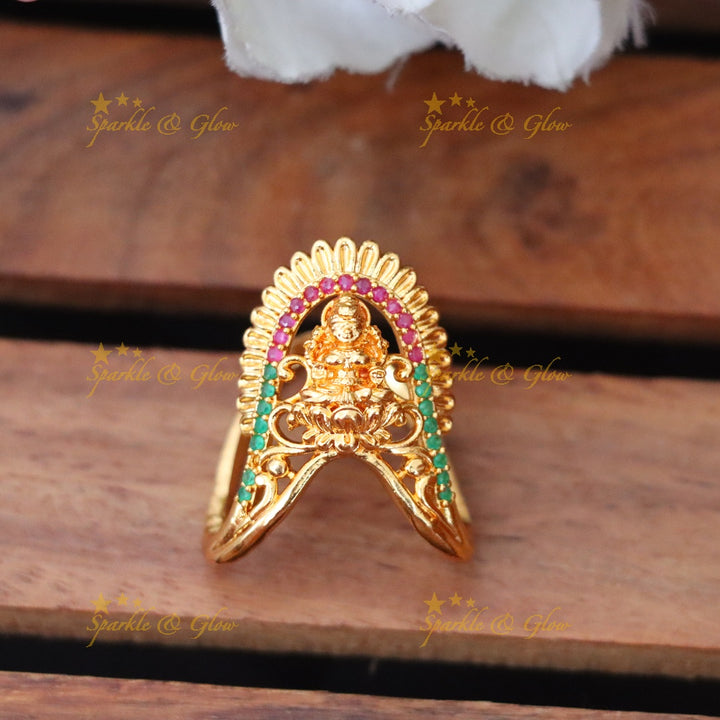 Radiant Gold Temple Ring Perfect for Celebrations