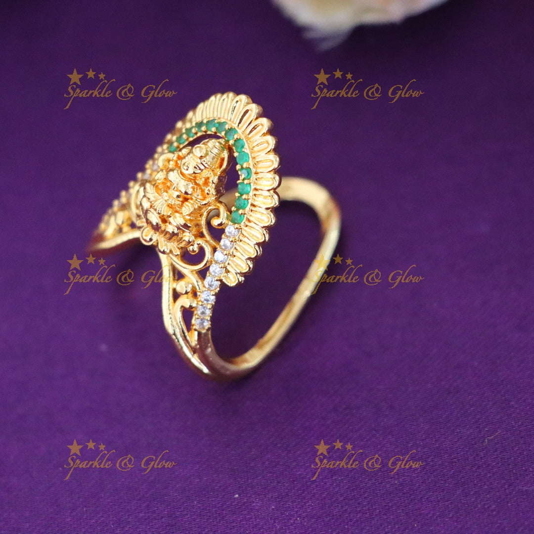 Radiant Gold Temple Ring Perfect for Celebrations