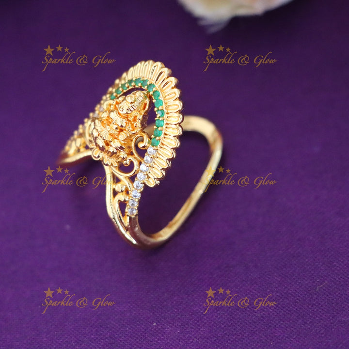Radiant Gold Temple Ring Perfect for Celebrations
