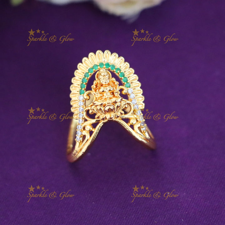 Radiant Gold Temple Ring Perfect for Celebrations