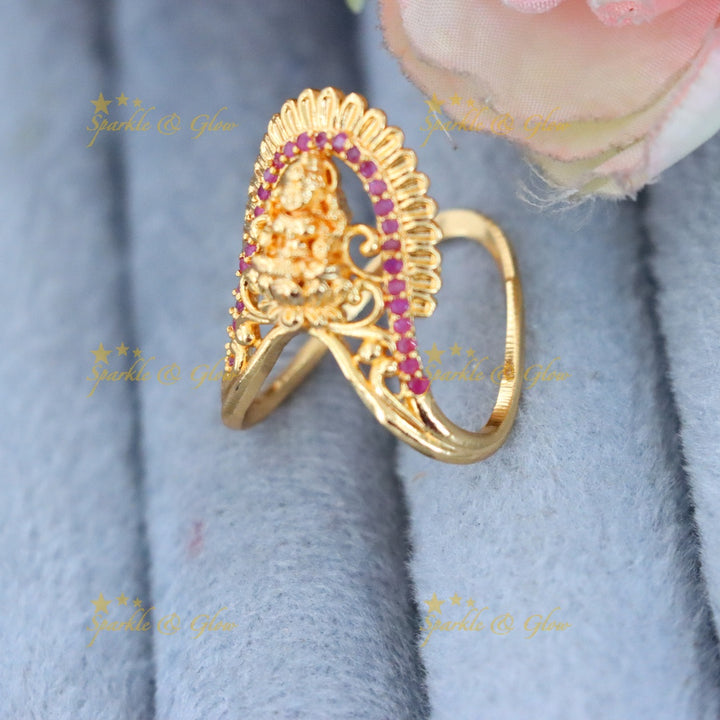 Radiant Gold Temple Ring Perfect for Celebrations