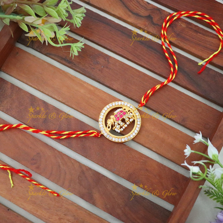 Exquisite Gold-Plated Rakhi for Festive Celebrations
