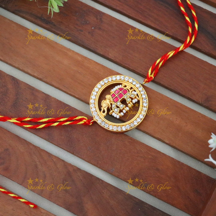 Exquisite Gold-Plated Rakhi for Festive Celebrations