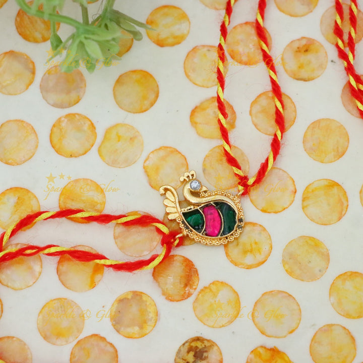 Elegant Gold-Toned Rakhi for Festive Celebrations