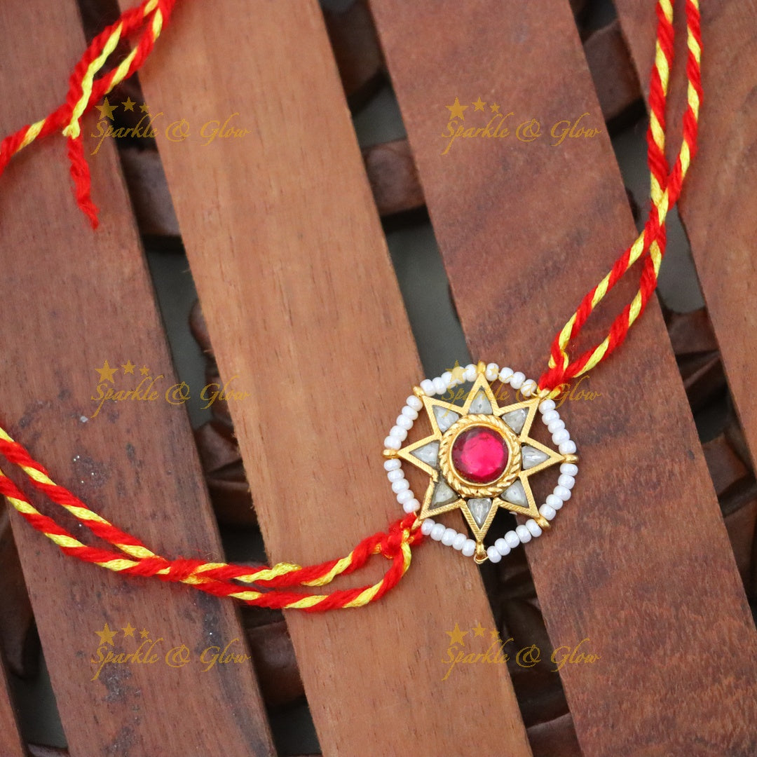 Exquisite Gold-Accented Rakhi for Festive Celebrations