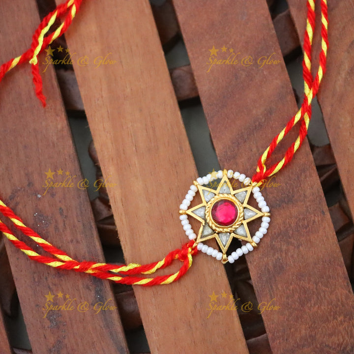 Exquisite Gold-Accented Rakhi for Festive Celebrations