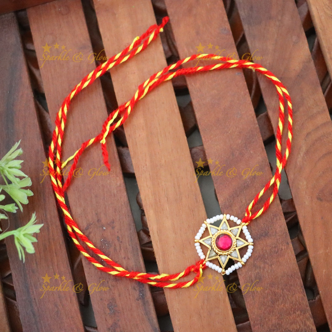 Exquisite Gold-Accented Rakhi for Festive Celebrations