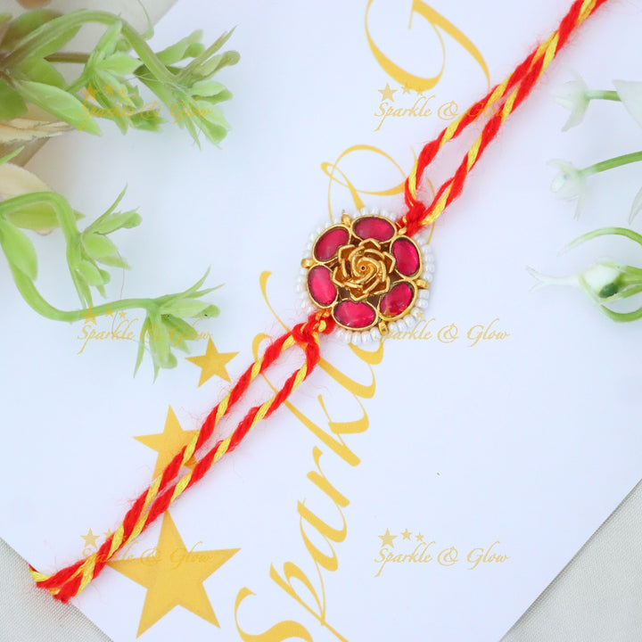 Exquisite Gold-Plated Rakhi for Festive Joy