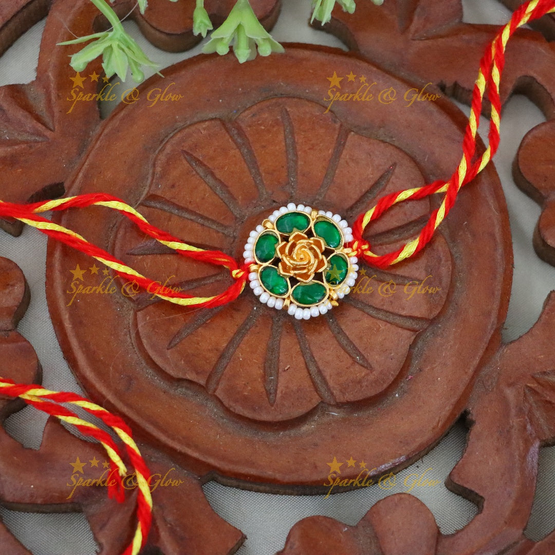 Exquisite Gold-Plated Rakhi for Festive Joy
