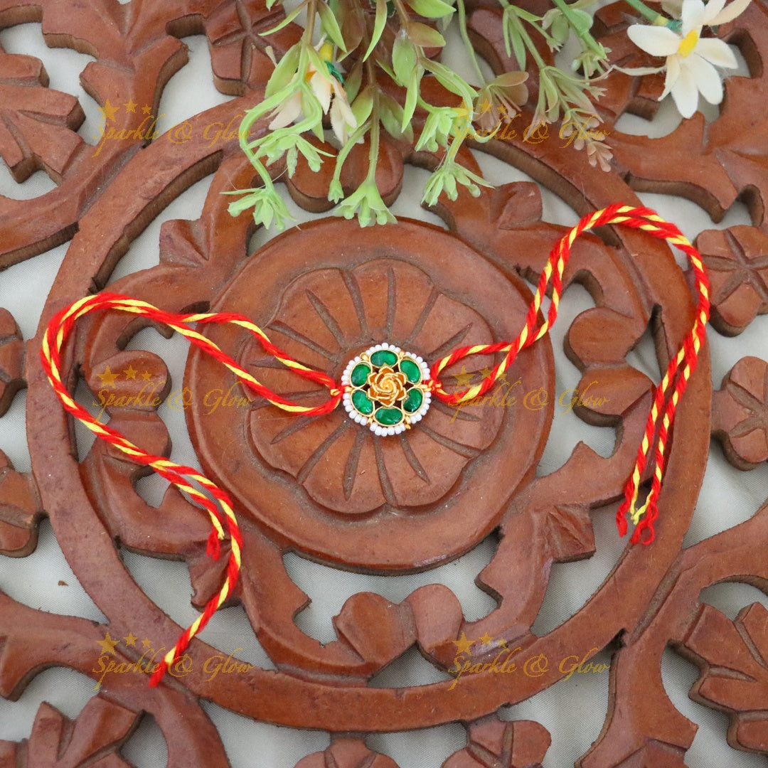 Exquisite Gold-Plated Rakhi for Festive Joy