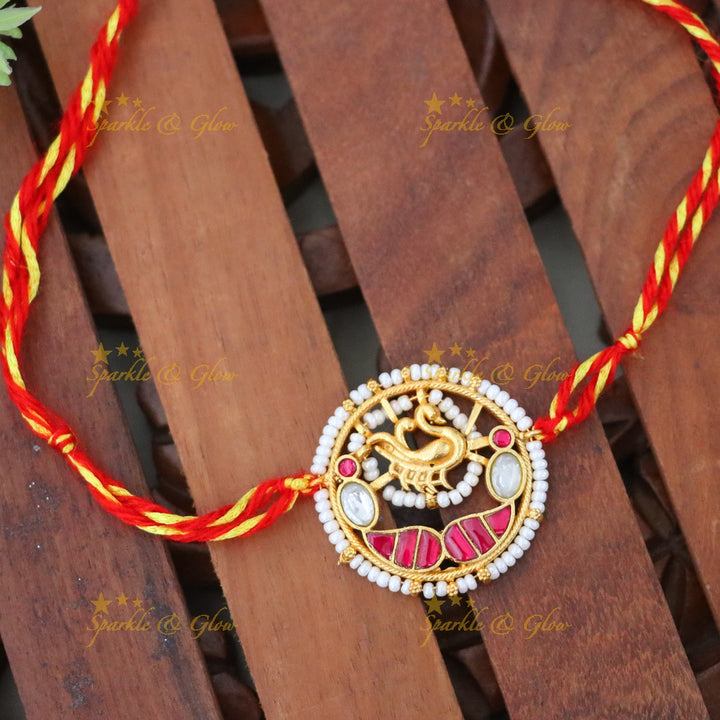 Exquisite Ganesh Rakhi with Gold Accents