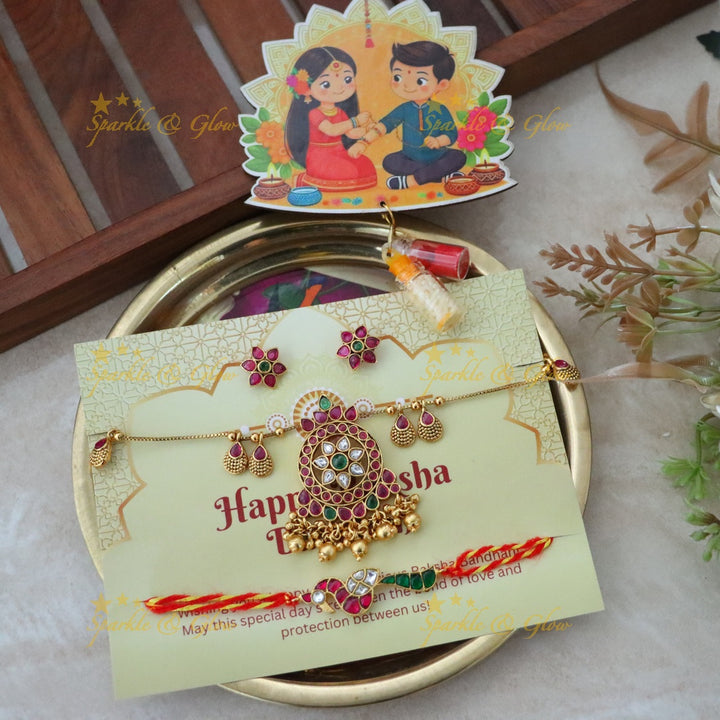Premium Rakhi Jewelry Gift Hamper for a Festive Touch