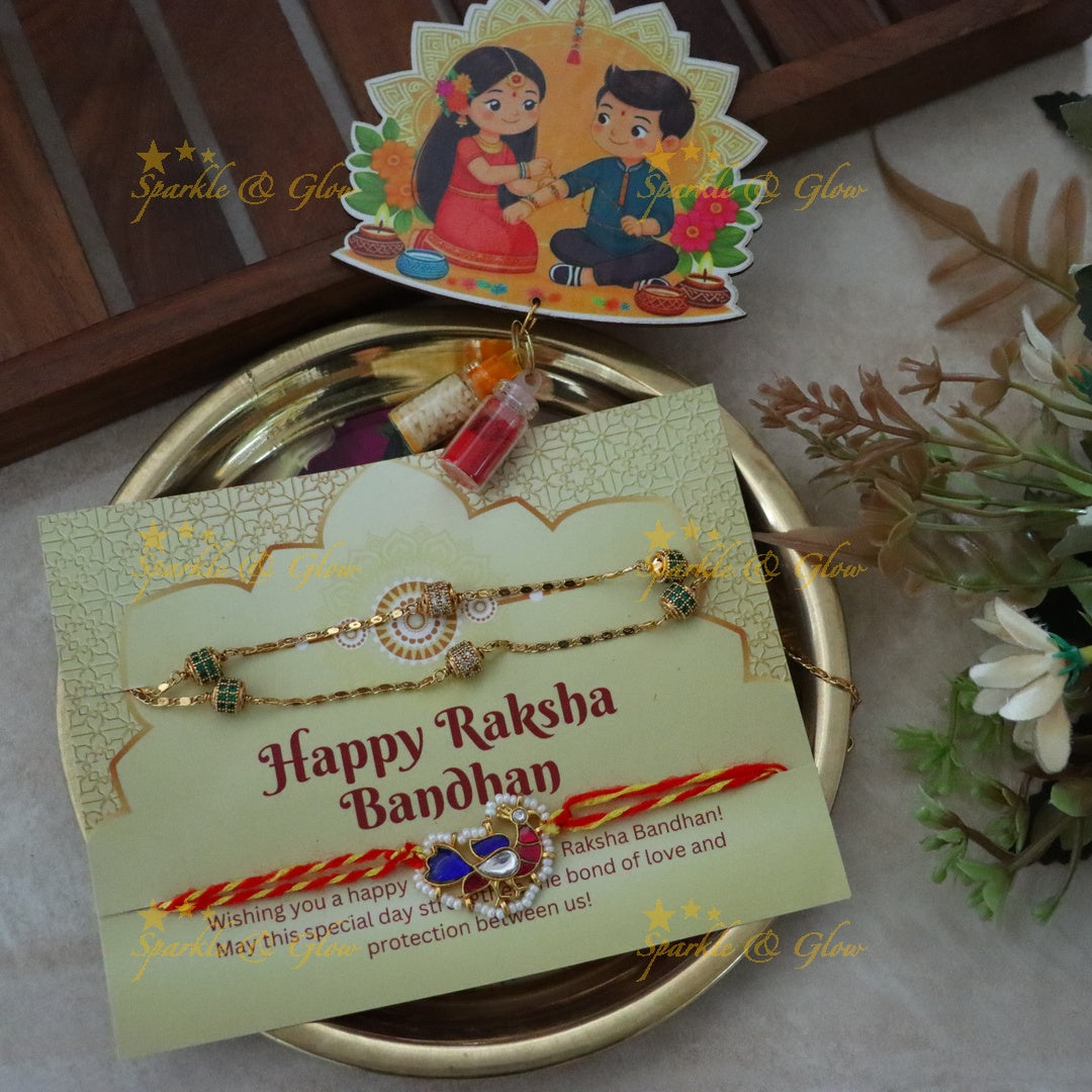 Elegant Rakhi Gift Set with Premium Imitation Jewelry