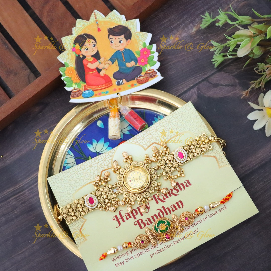 Elegant Rakhi Gift Hamper with Exquisite Jewellery