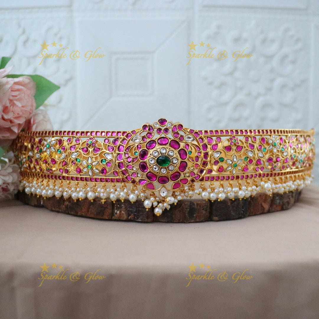 Elegant Gold Festive Hip Belt for Weddings