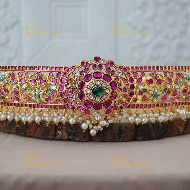 Elegant Gold Festive Hip Belt for Weddings