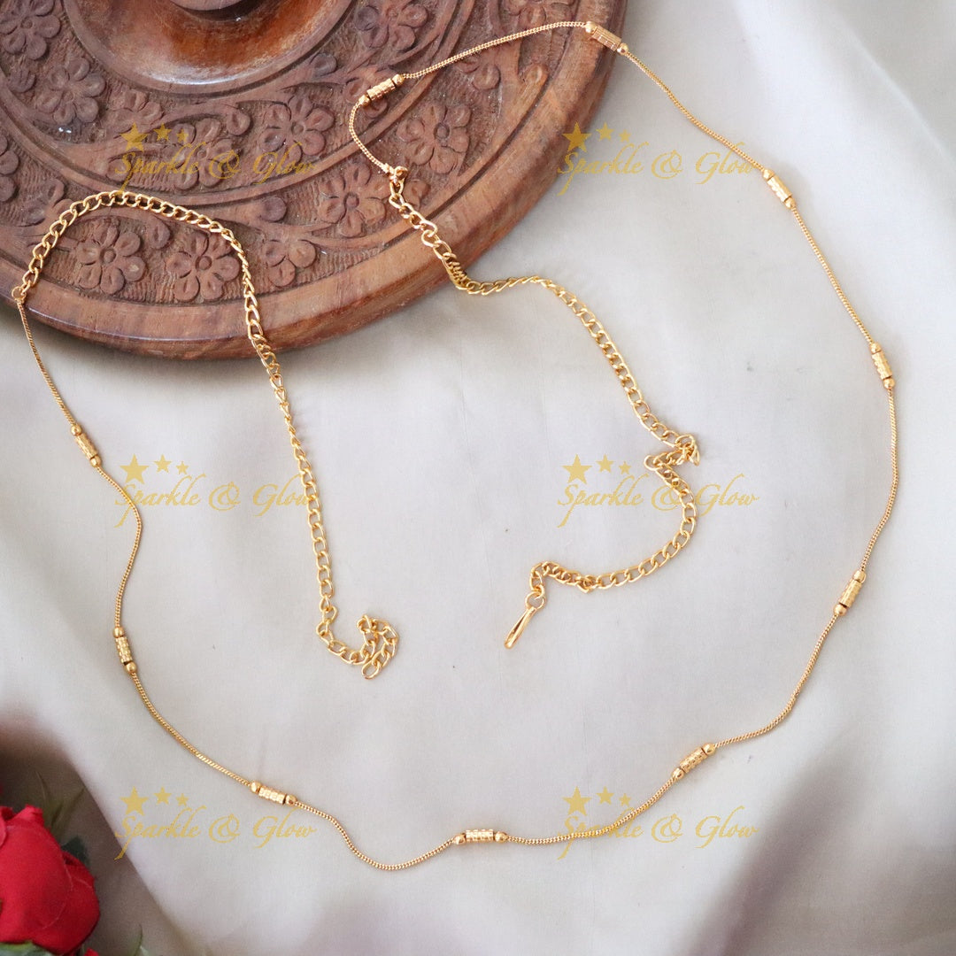 Elegant Gold-Toned Hip Chain for Weddings & Festivals