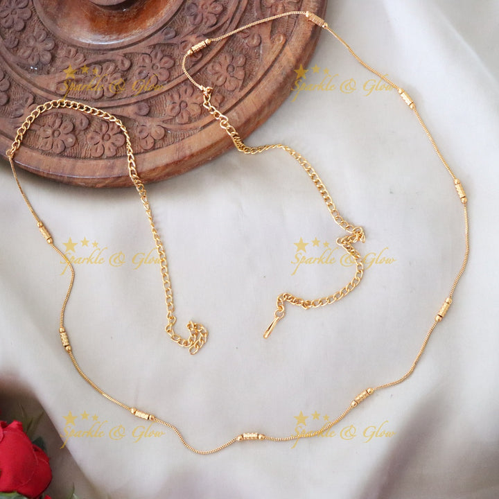 Elegant Gold-Toned Hip Chain for Weddings & Festivals