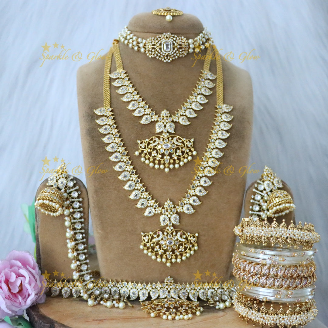 Exquisite Kerala Bridal Set | Sparkle & Glow