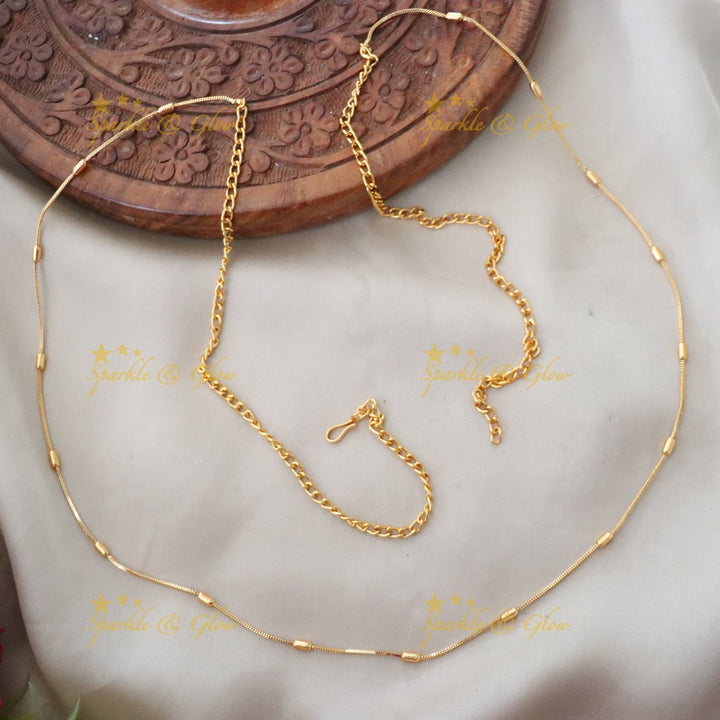 Exquisite Gold-Finish Hip Chain for Weddings & Festivals