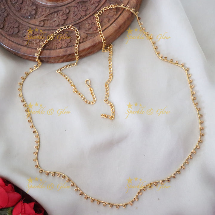 Elegant Gold Hip Chain Belt for Festive Occasions