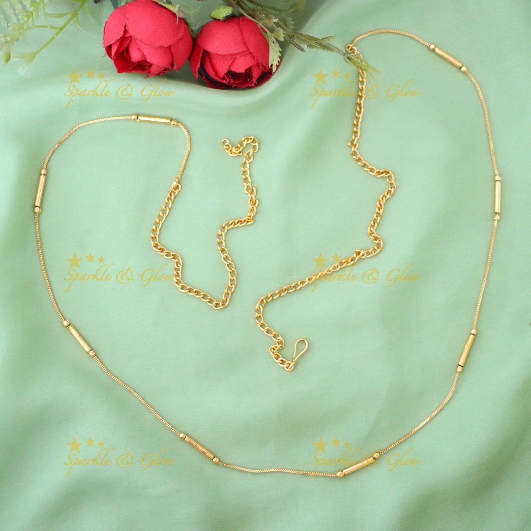 Elegant Gold Finish Hip Chain for Weddings & Events