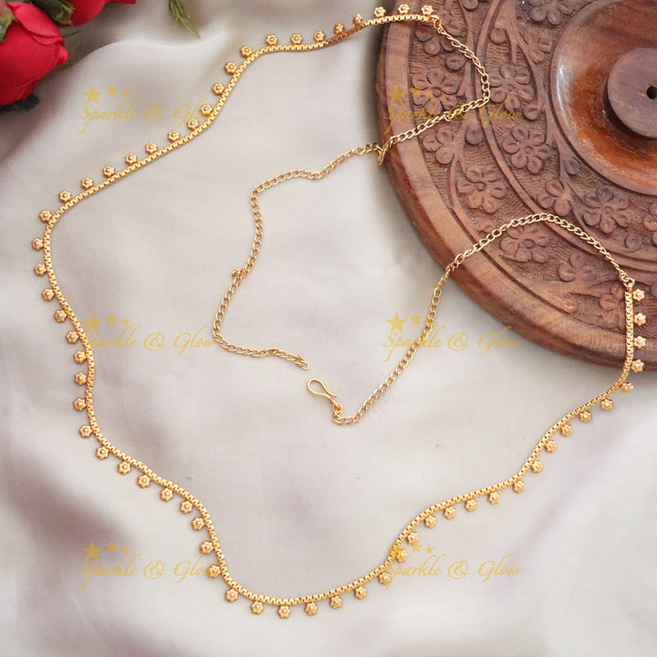 Sparkling Gold Imitation Hip Chain for Weddings