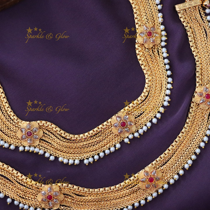 Elegant Gold-Plated Festive Anklet for Special Occasions
